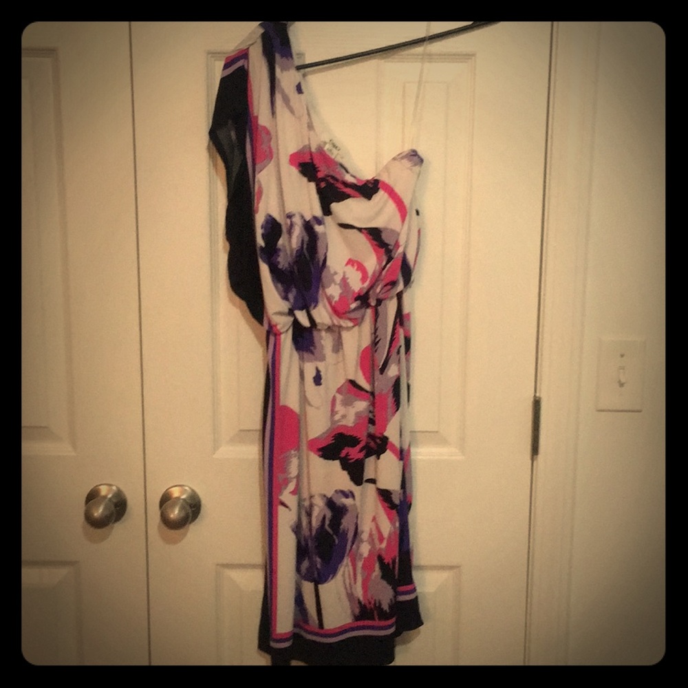 Cato Floral One-Shoulder Dress